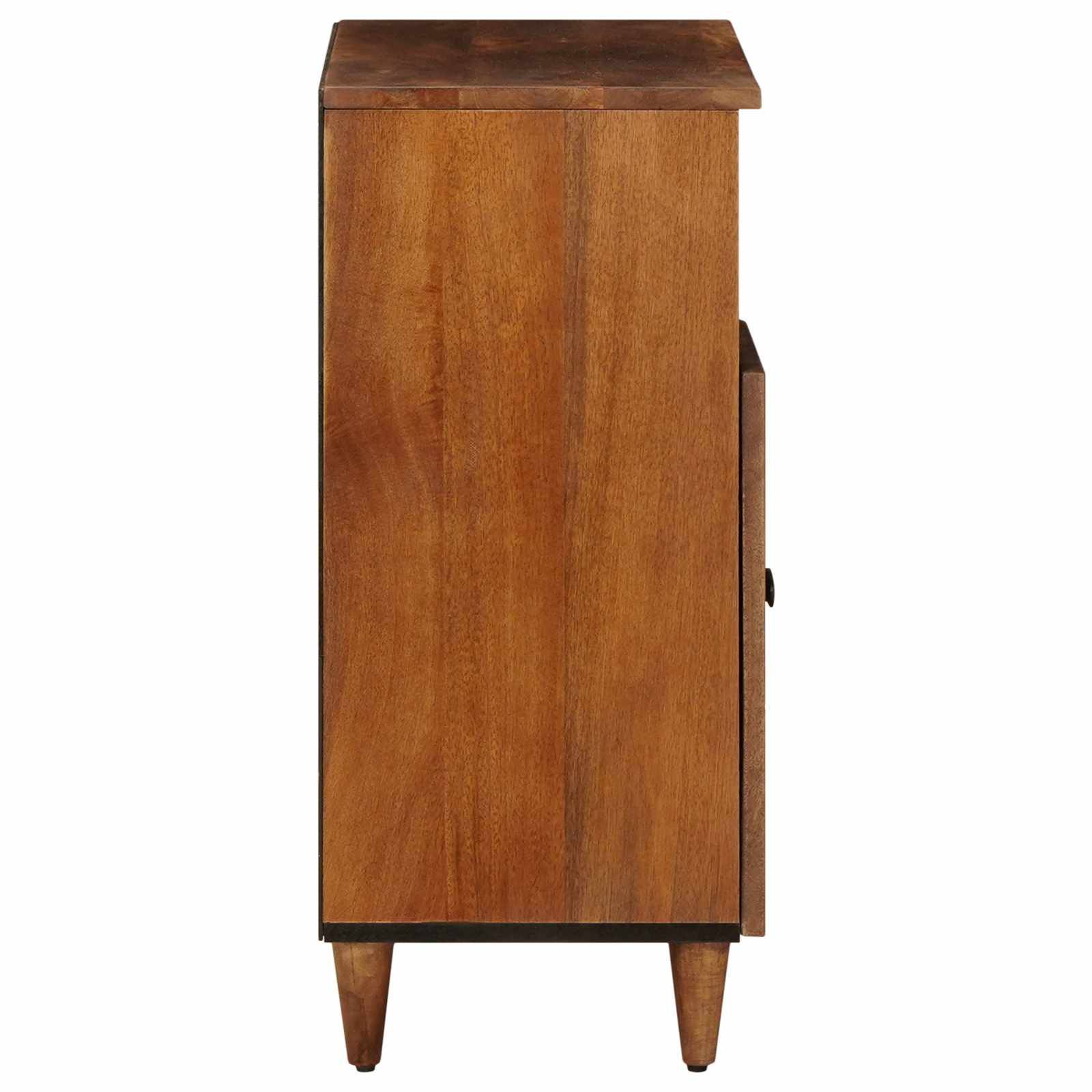 vidaXL Sideboard mit Speicher Walnuss 60 x 33 x 75 cm Massivholz Mango