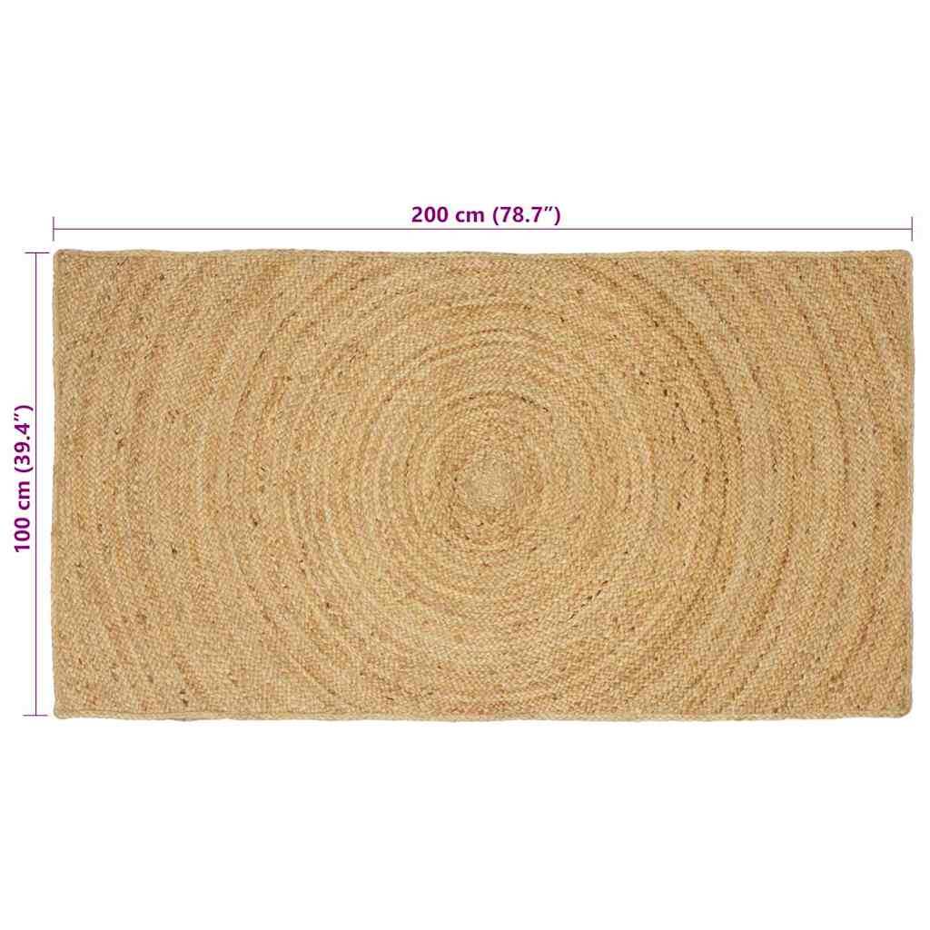 vidaXL Bereichsteppiche Rechtwinklig Braun 100 x 200 cm Jute