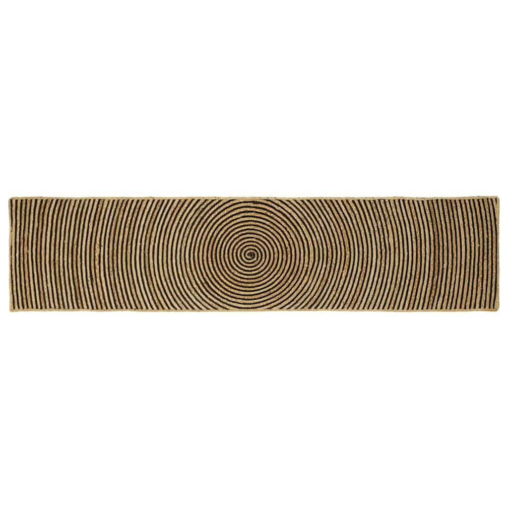 vidaXL Bereichsteppiche Schwarz 60 x 300 cm Jute