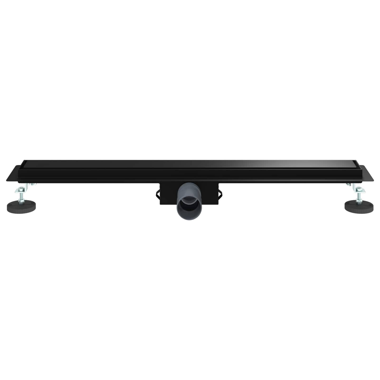 vidaXL 2 in 1 Duschabfluss Schwarz 70 cm Edelstahl 304