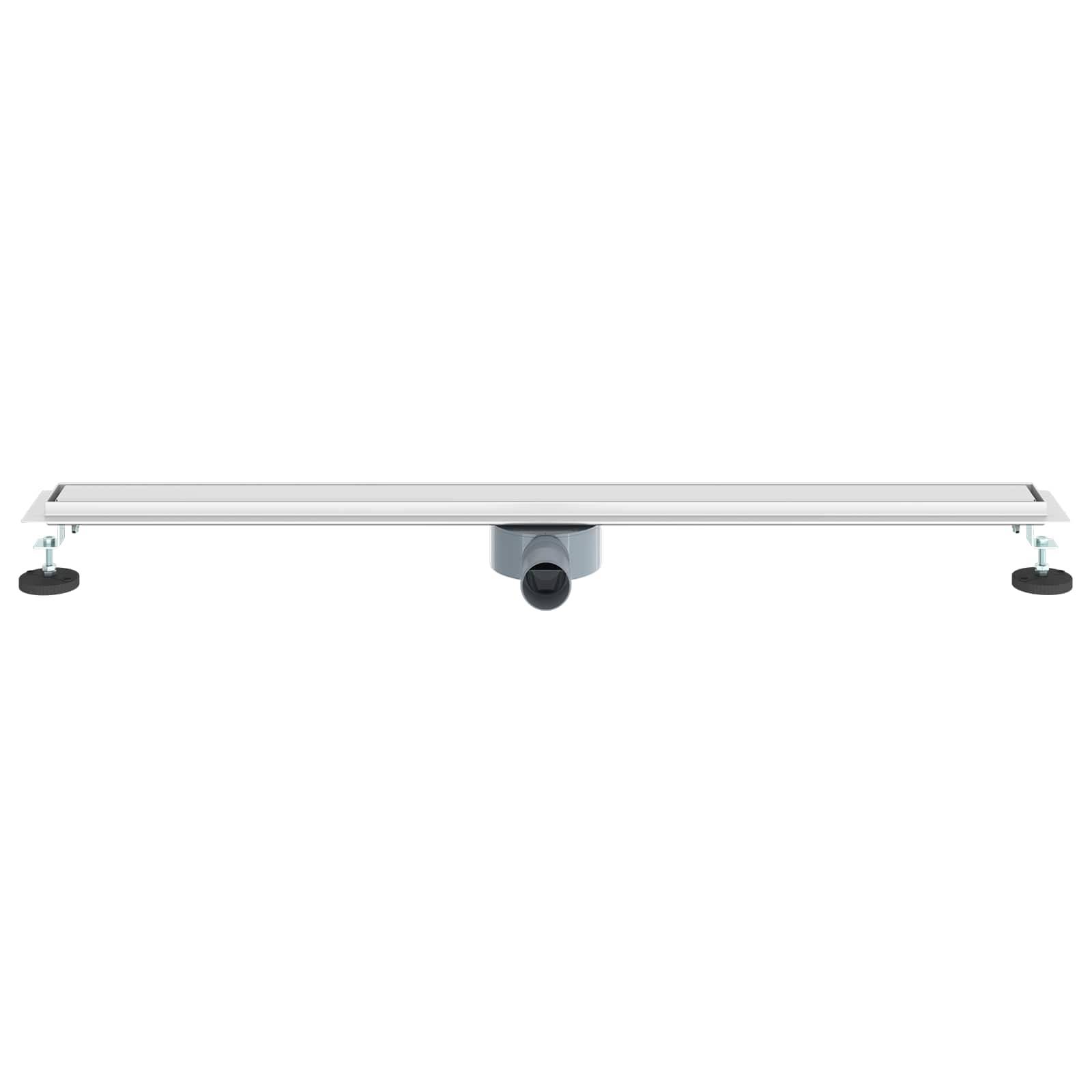 vidaXL Duschablauf 2-in-1 mit 360° Siphon Silber 100 cm Edelstahl 304