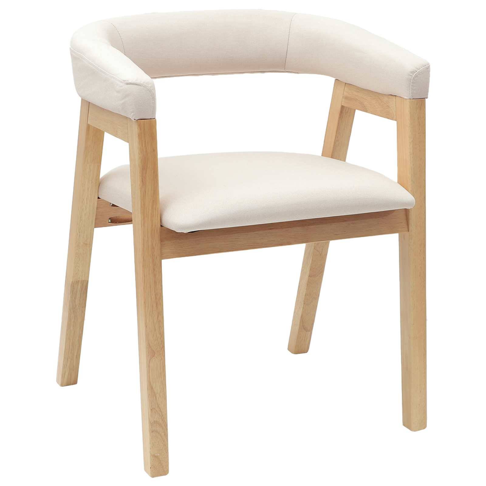 vidaXL Esszimmerstühle 2 pcs Natur 54 x 57 x 73 cm Massives Gummiholz