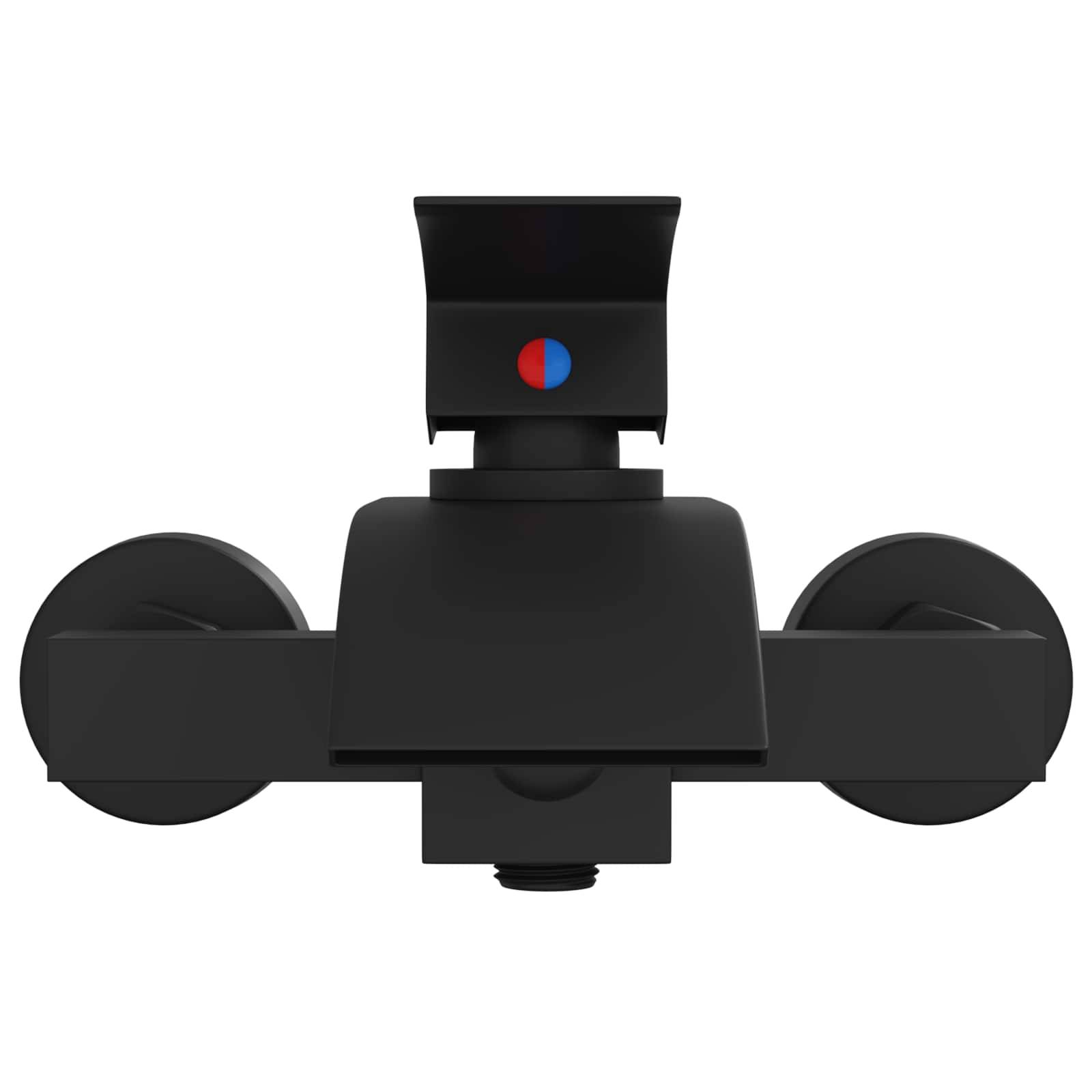 vidaXL Duschmischer Schwarz G 1 / 2 Zoll