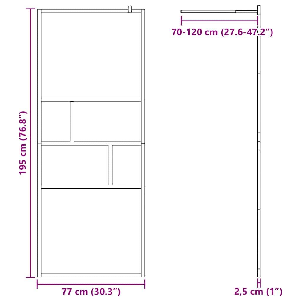 Wandregal-Abmessungen: 195 cm Höhe, 77 cm Breite; ragt 70-120 cm von der Wand ab, Tiefe 2,5 cm.