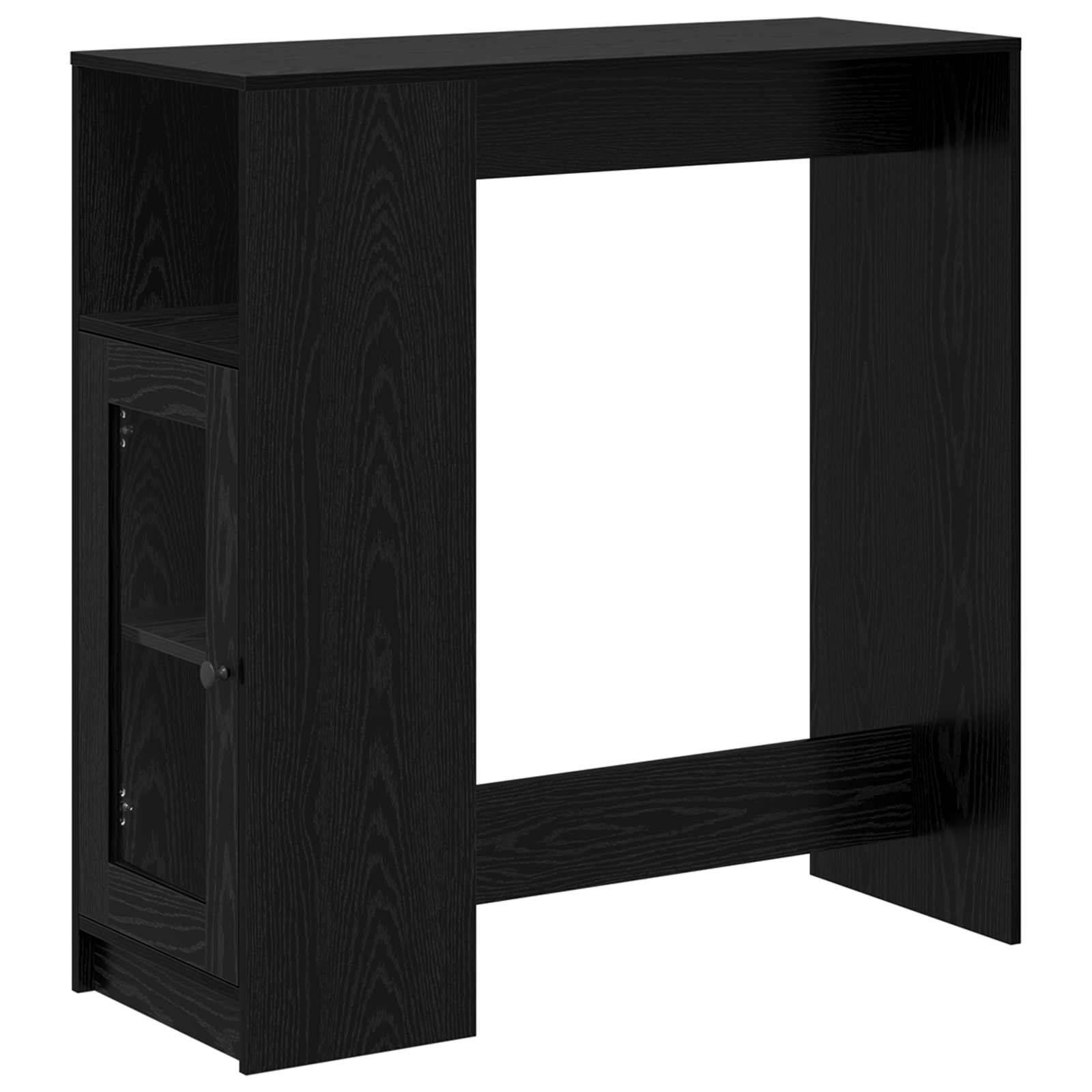 vidaXL Bartisch Schwarz Eichen-Optik 101 x 40 x 103,5 cm Holzwerkstoff