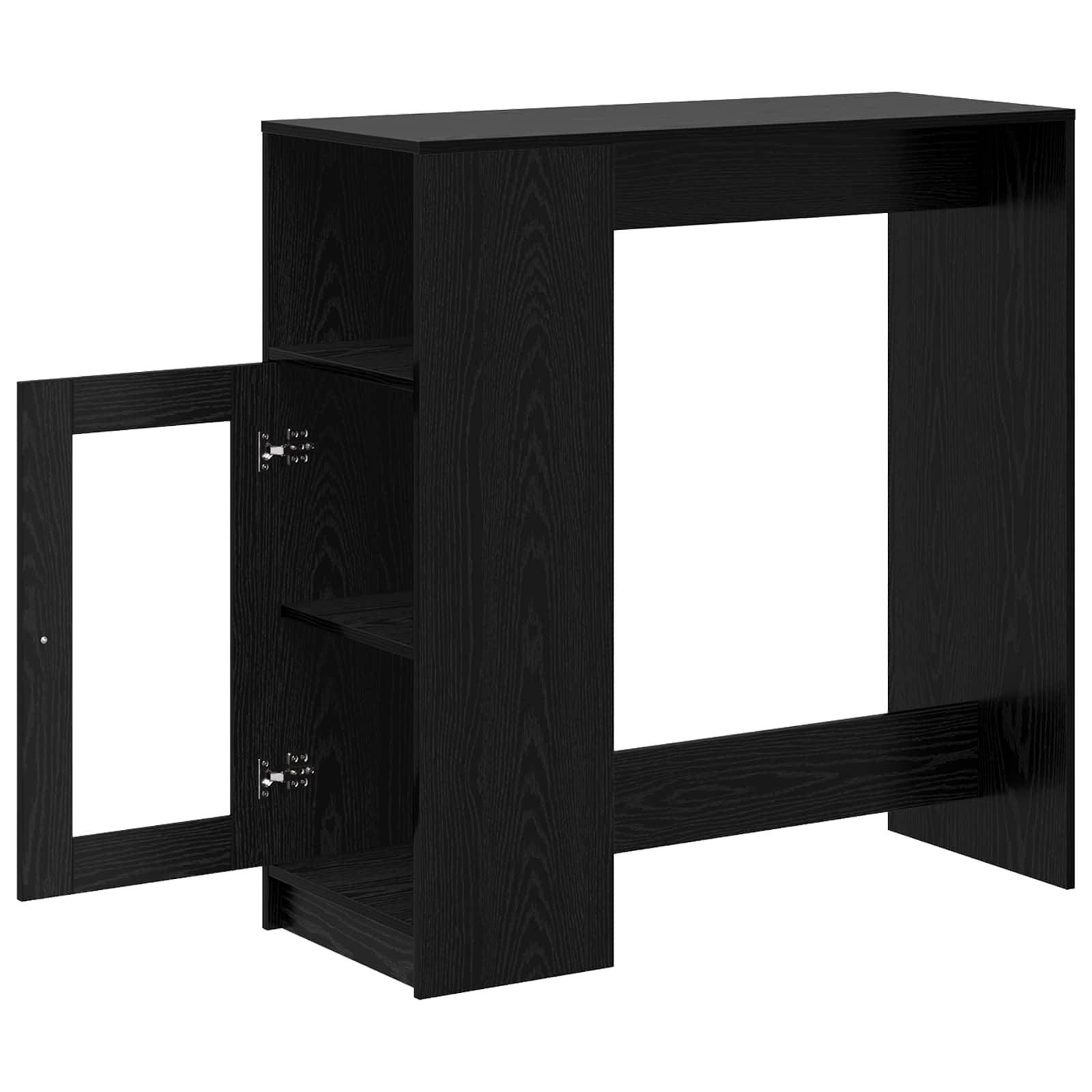 vidaXL Bartisch Schwarz Eichen-Optik 101 x 40 x 103,5 cm Holzwerkstoff