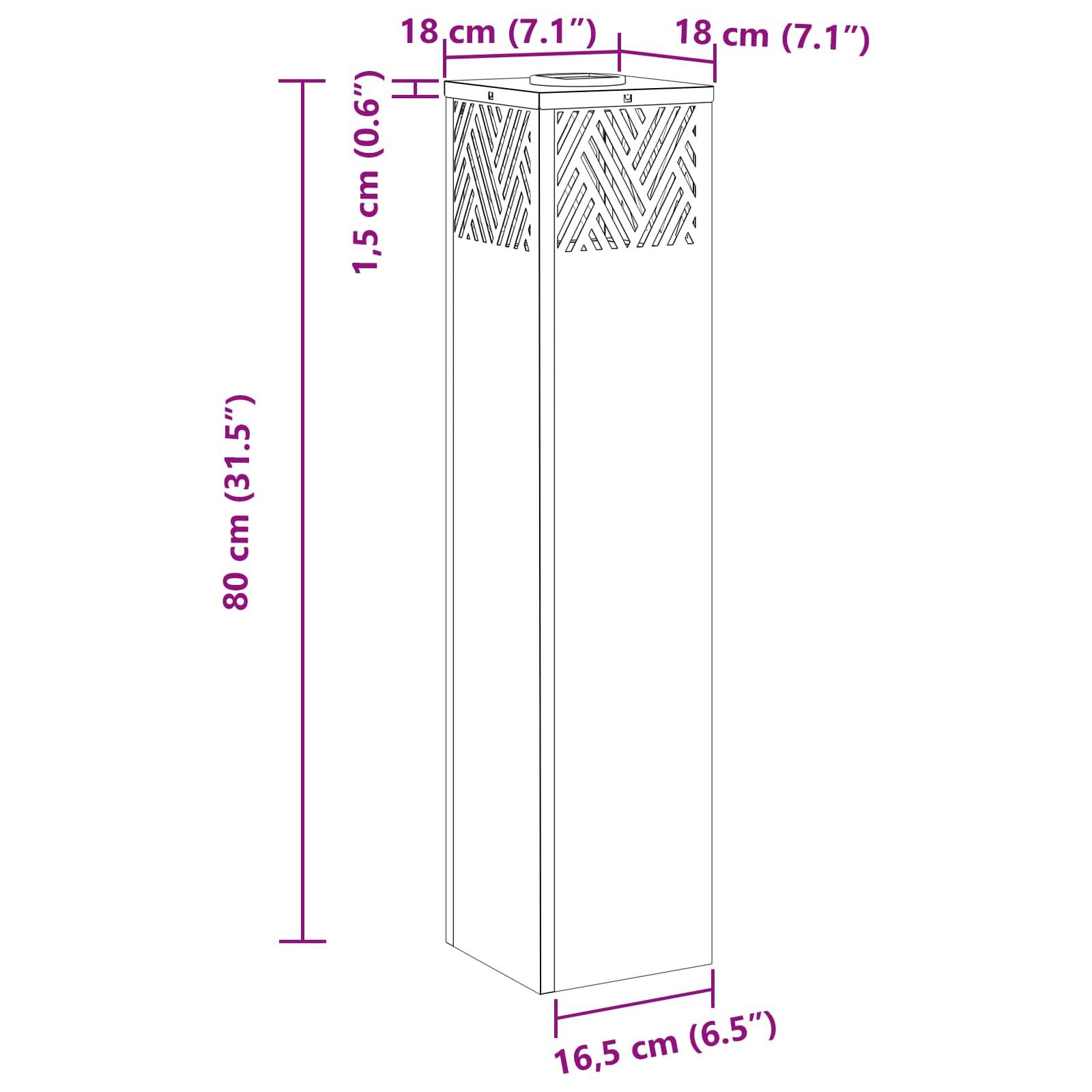 vidaXL Solar LED Weg Licht 2 pcs Anthrazit Kalt gewalzter Stahl