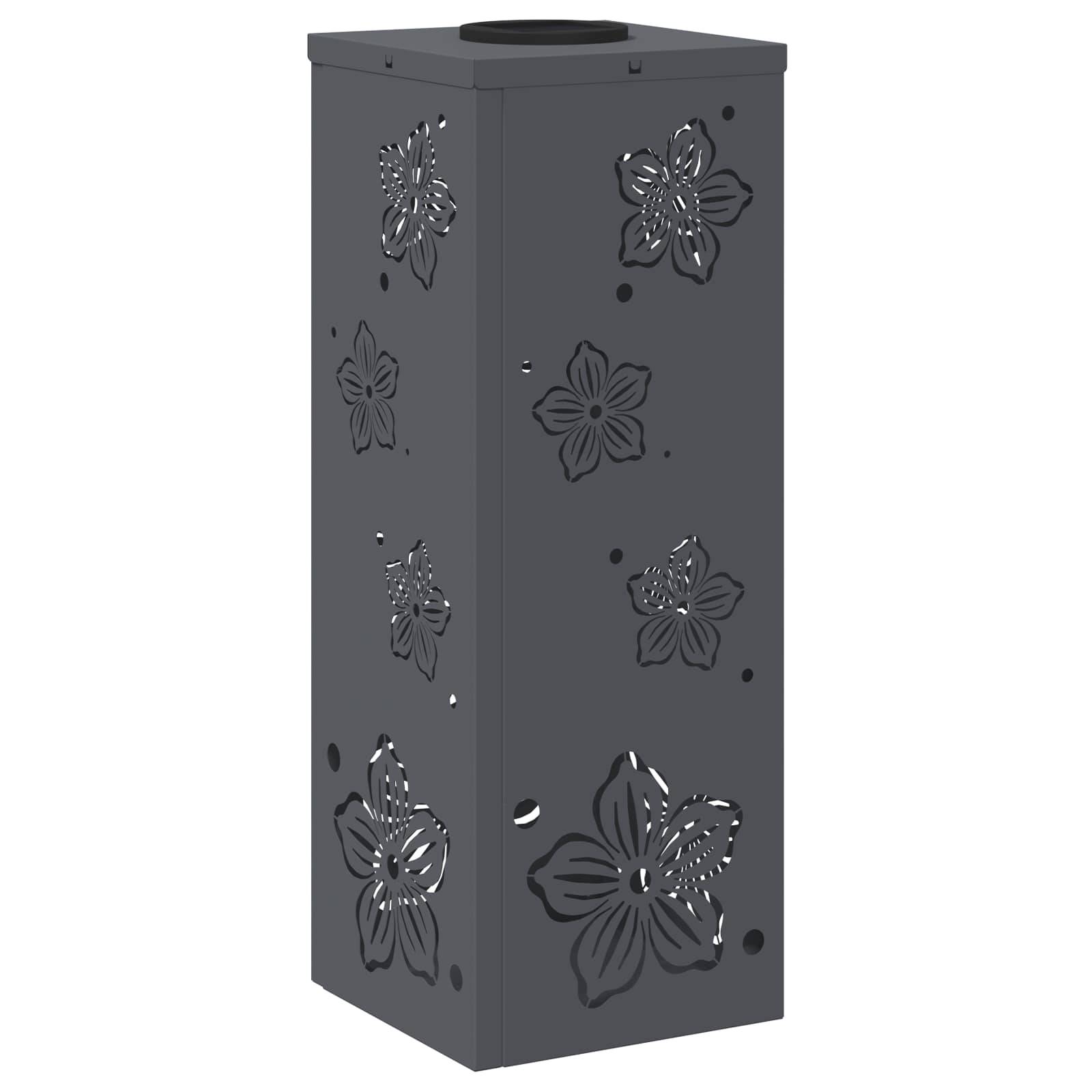 vidaXL Solar LED Weg Licht 2 pcs Anthrazit Kalt gewalzter Stahl