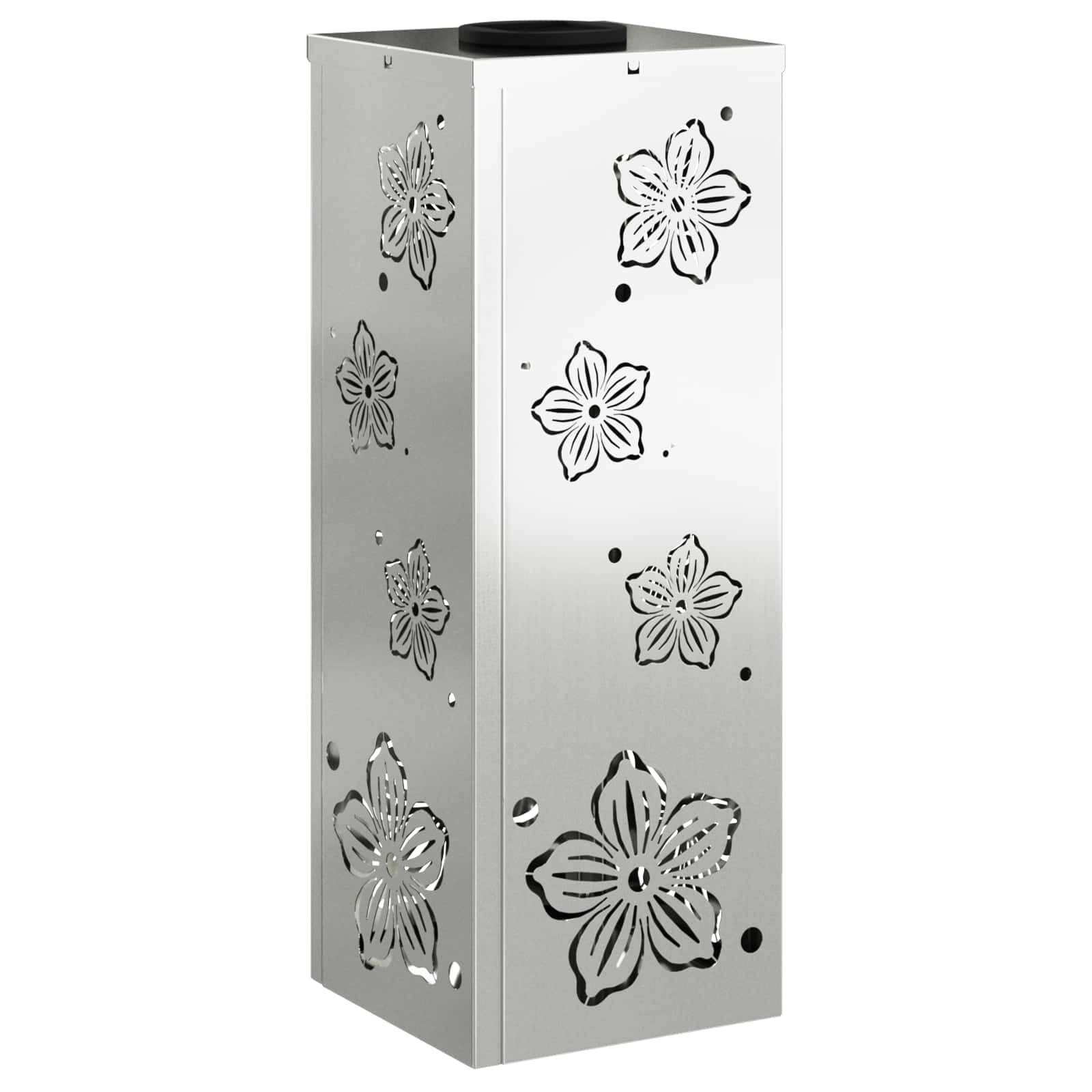 vidaXL Solar LED Weg Licht 2 pcs Silber Galvanisiertes Stahl