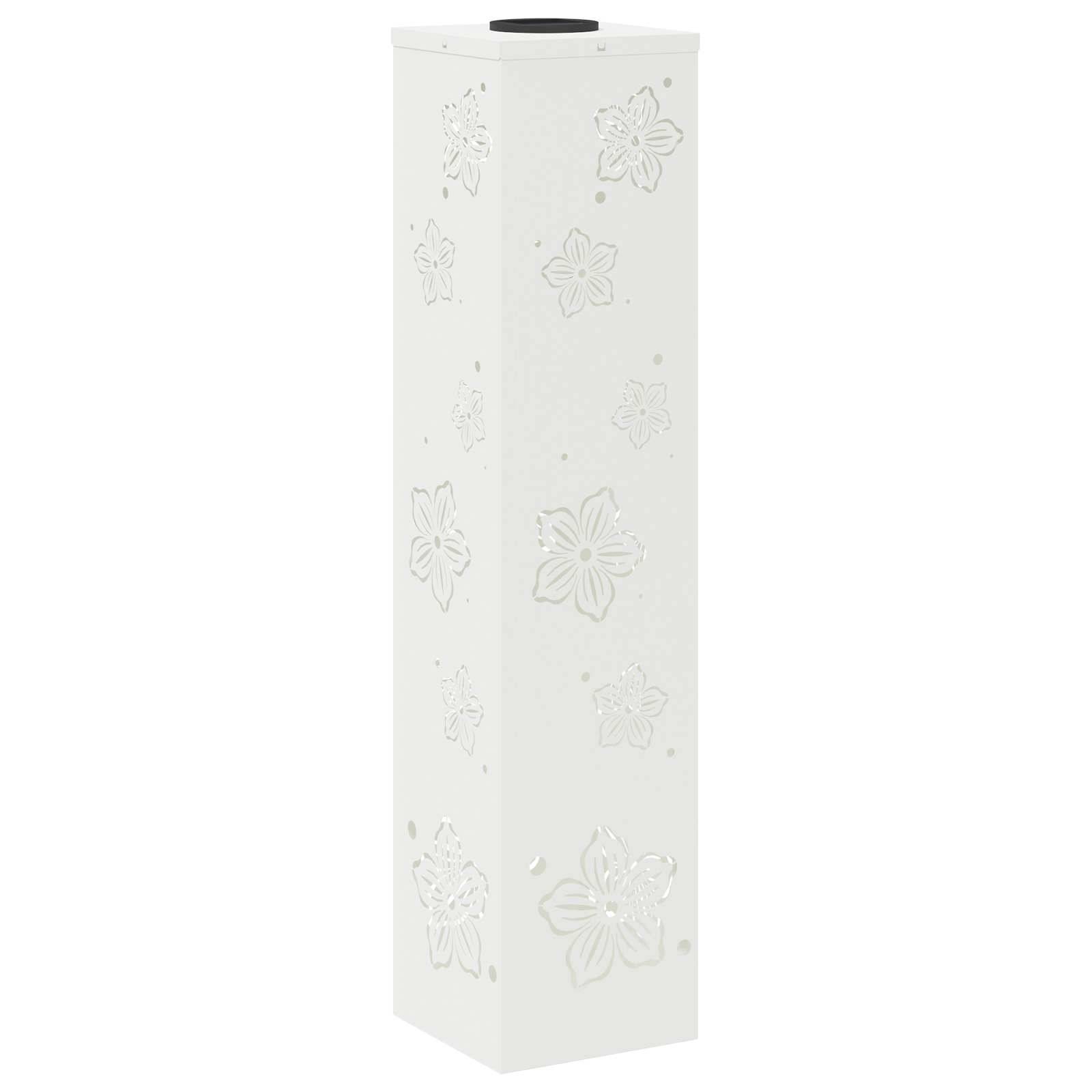 vidaXL Solar LED Weg Licht 2 pcs Weiß Kalt gewalzter Stahl