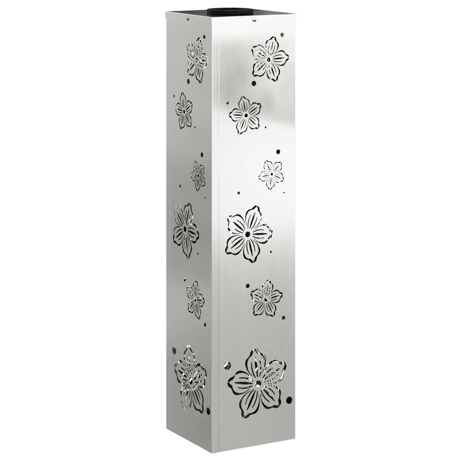 vidaXL Solar LED Weg Licht 2 pcs Silber Galvanisiertes Stahl