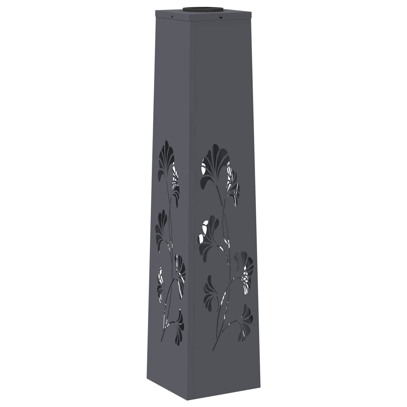 vidaXL Solar LED Weg Licht 2 pcs Anthrazit Kalt gewalzter Stahl