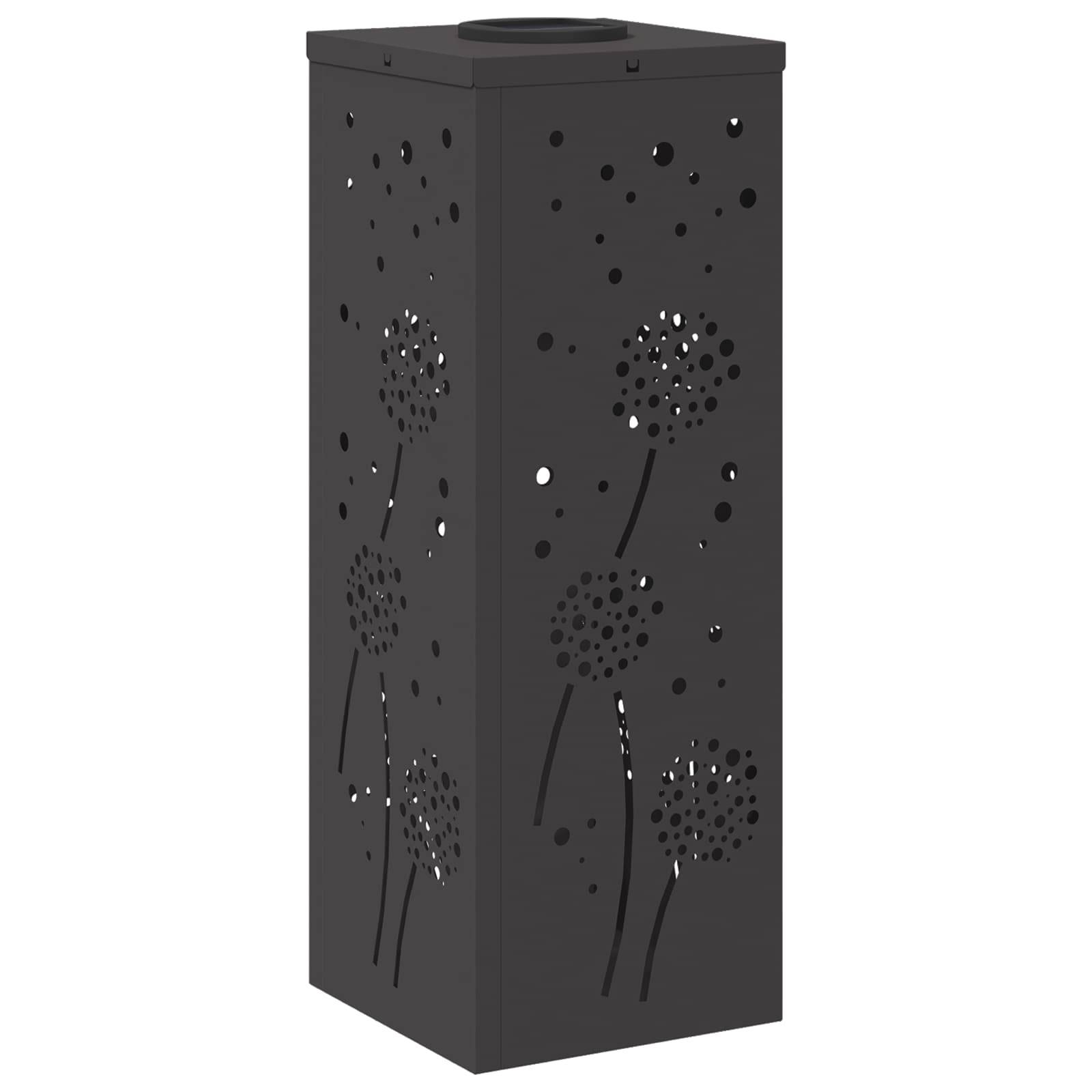 vidaXL Solar LED Weg Licht 2 pcs Schwarz Kalt gewalzter Stahl