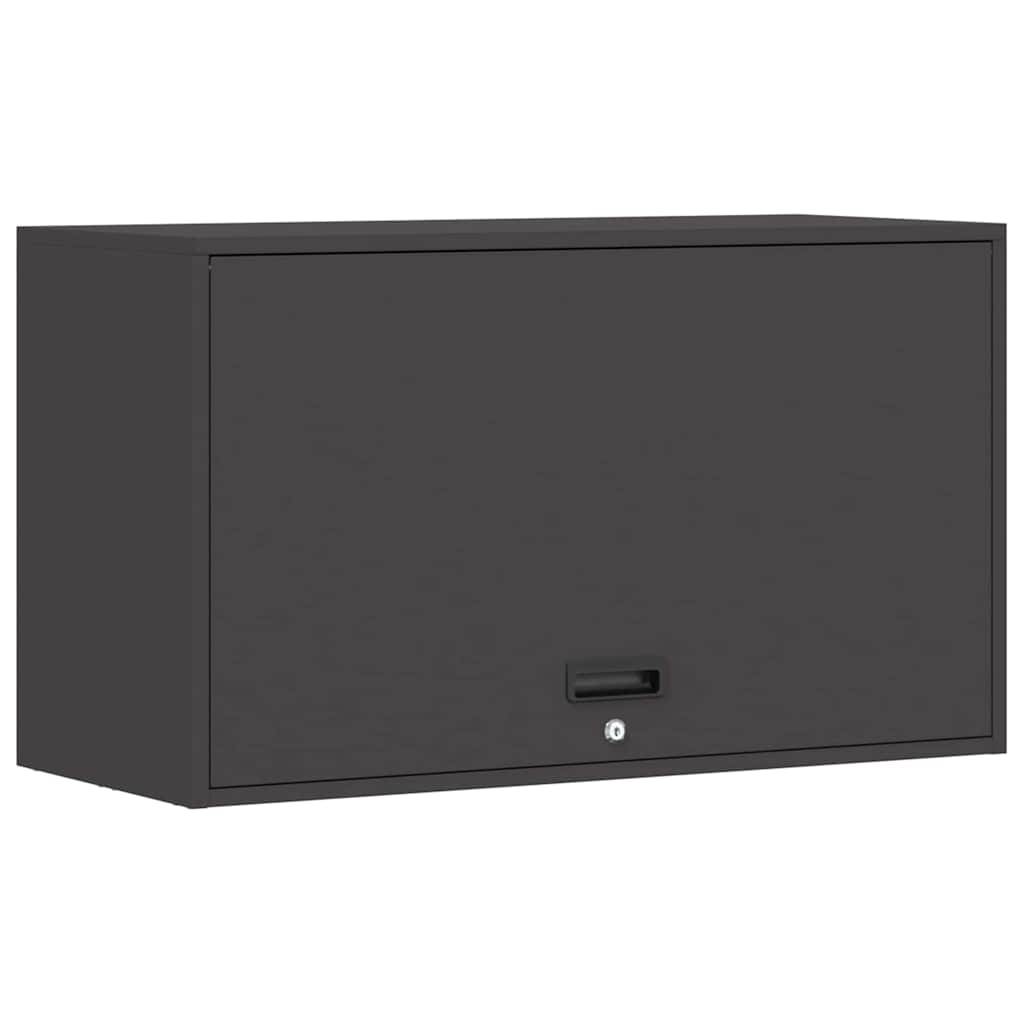 vidaXL Wandschrank für die Garage mit Gasdrucklift-Tür Schwarz