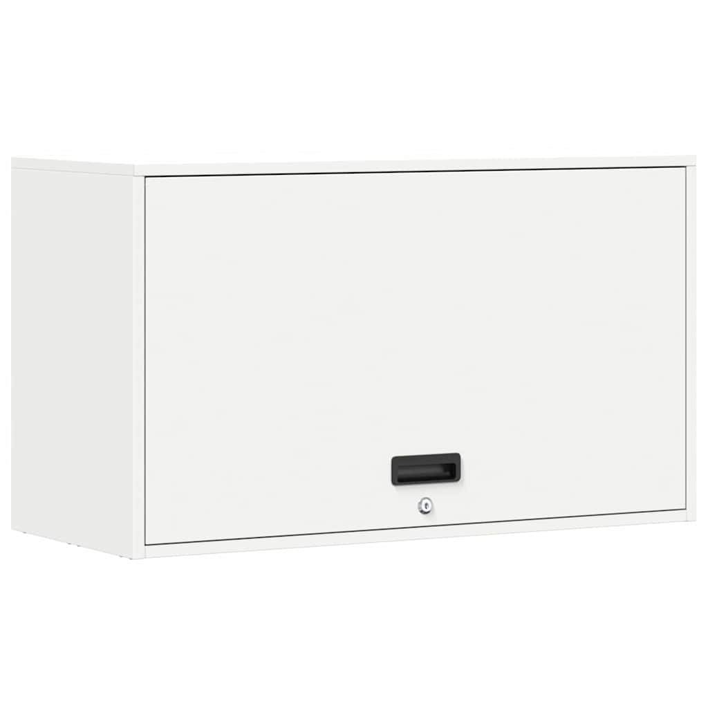vidaXL Wandschrank für die Garage mit Gasdrucklift-Tür Weiß
