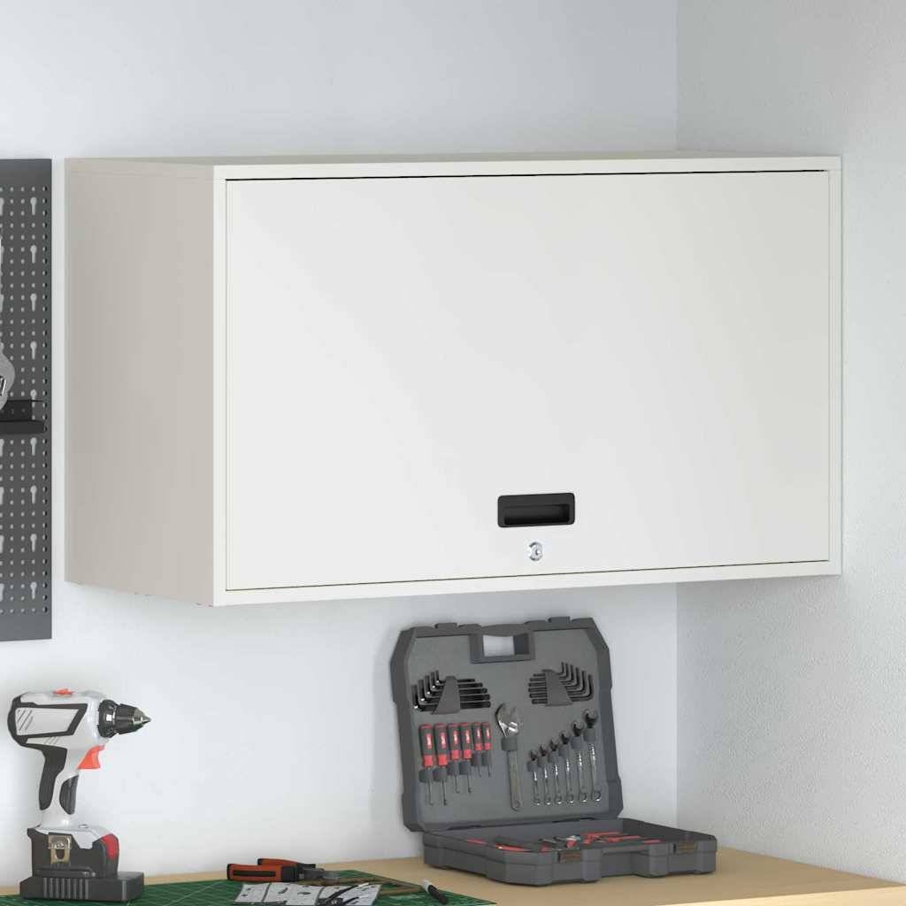 vidaXL Wandschrank für die Garage mit Gasdrucklift-Tür Weiß
