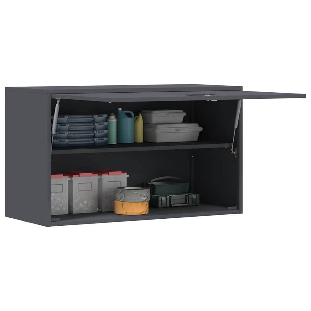 vidaXL Wandschrank für die Garage mit Gasdrucklift-Tür Anthrazit