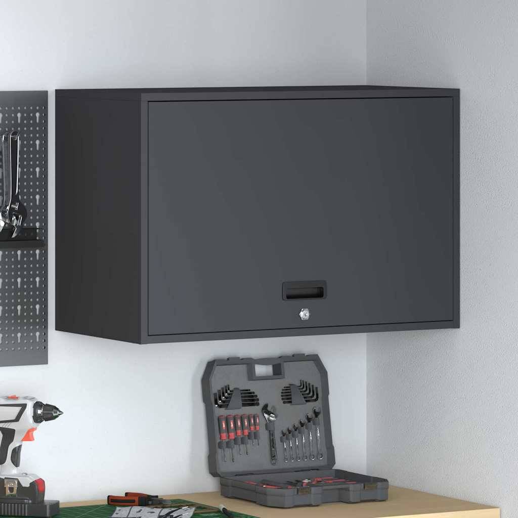 vidaXL Wandschrank für die Garage mit Gasdrucklift-Tür Anthrazit