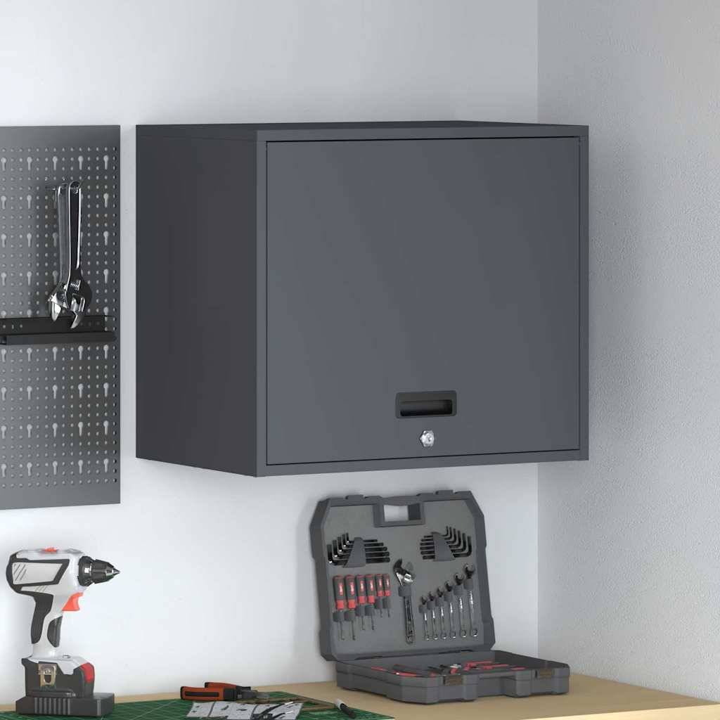 vidaXL Wandschrank für die Garage mit Gasdrucklift-Tür Anthrazit