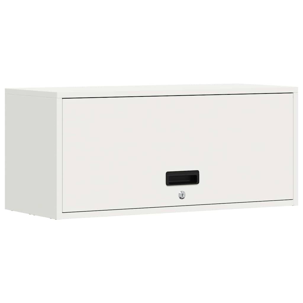 vidaXL Wandschrank für die Garage mit Gasdrucklift-Tür Weiß