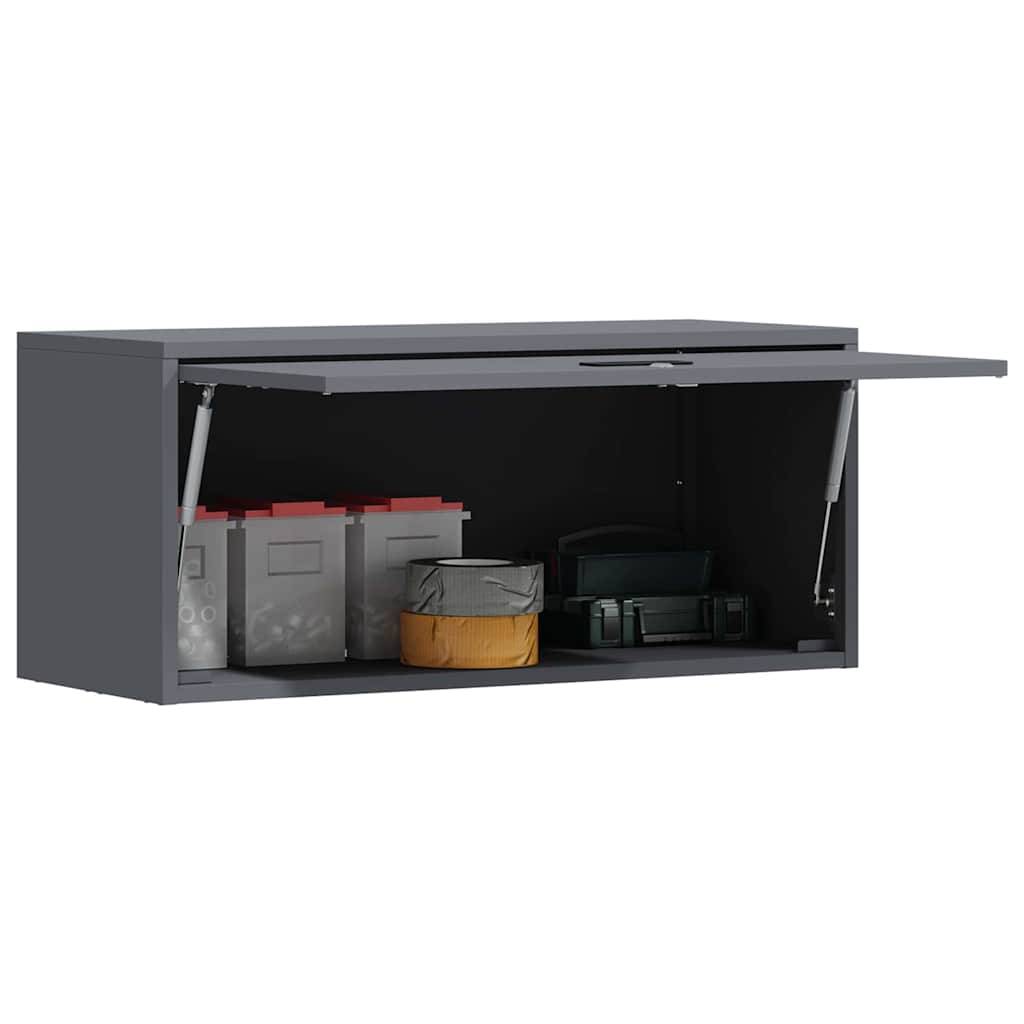 vidaXL Wandschrank für die Garage mit Gasdrucklift-Tür Anthrazit
