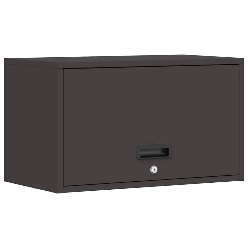 vidaXL Wandschrank für die Garage mit Gasdrucklift-Tür Schwarz