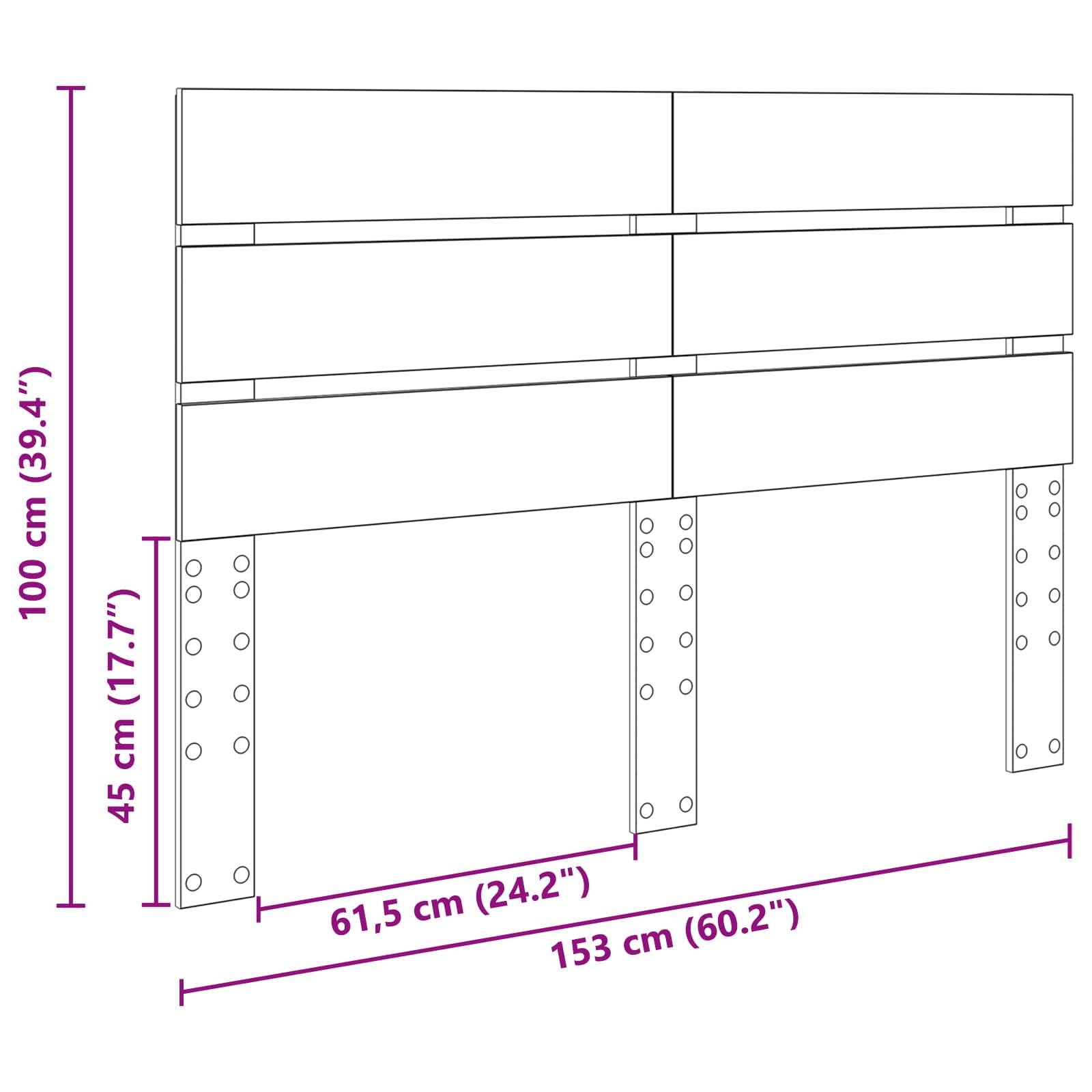 Illustration eines Kopfteils mit Abmessungen: Höhe 100 cm (39,4