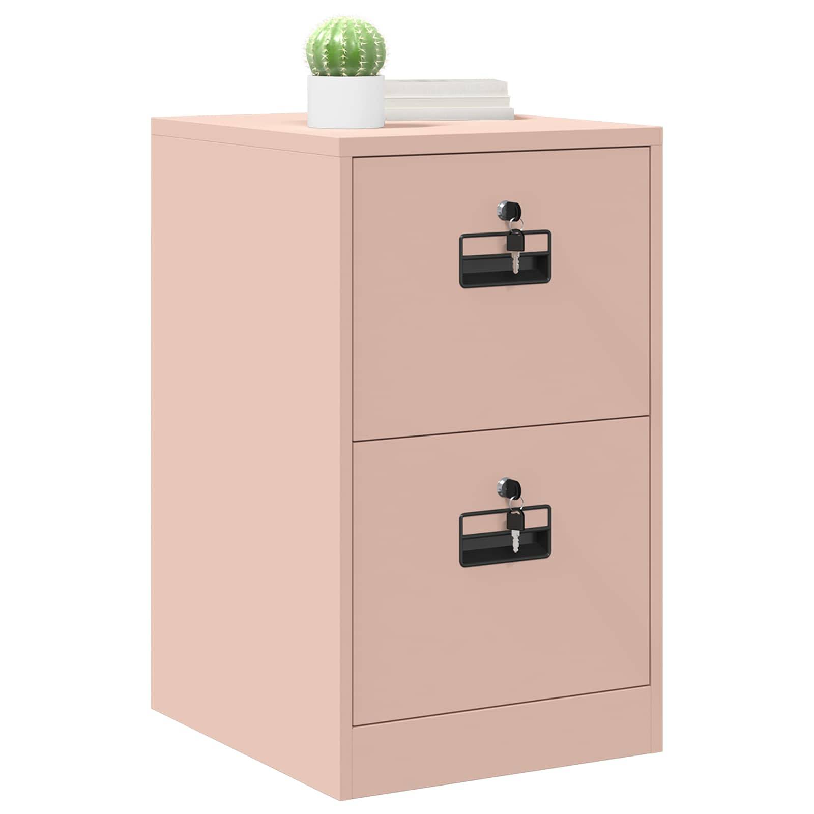 vidaXL Aktenschrank Rosa 44 x 50 x 74,5 cm Kaltgewalzter Stahl