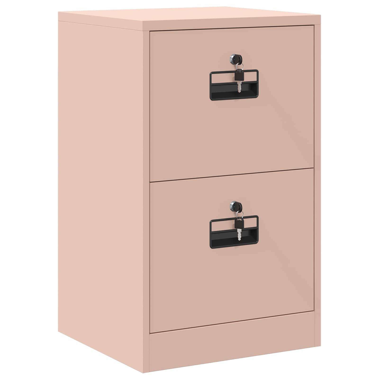 vidaXL Aktenschrank Rosa 45,5 x 42 x 74,5 cm Kaltgewalzter Stahl
