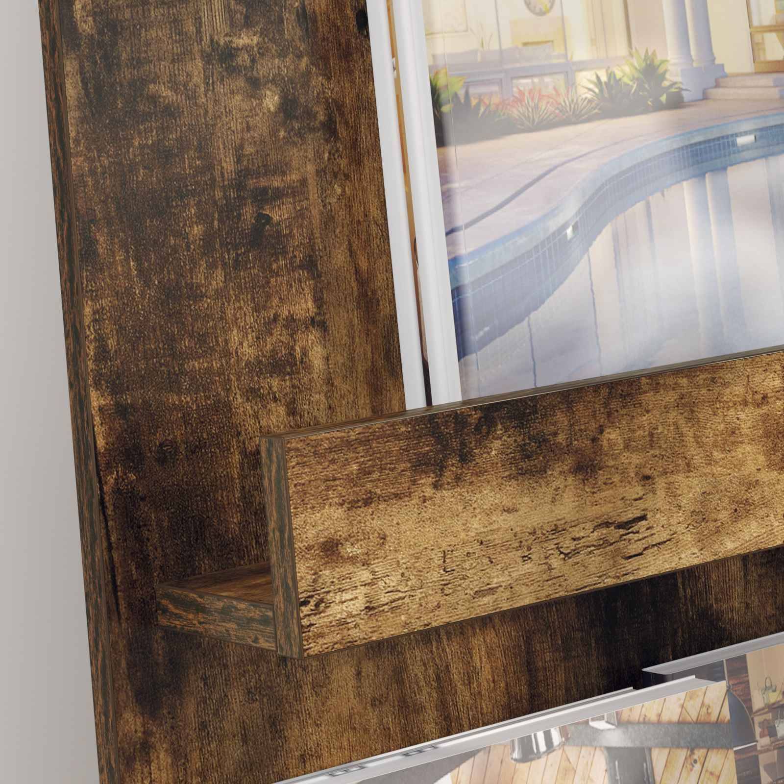 vidaXL Magazinregal Geräucherte Eiche 43 x 11 x 102 cm Holzwerkstoff