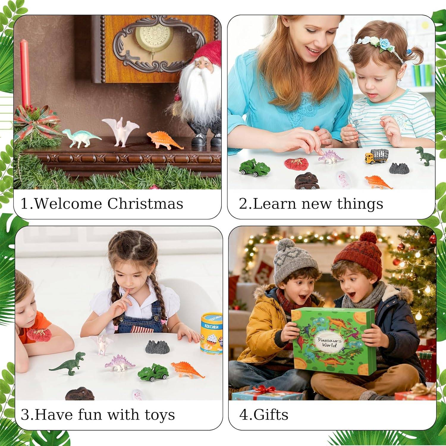 Adventskalender 2025 Weihnachten Dino Christmas Dinosaurier Auto ab 4 Jahren