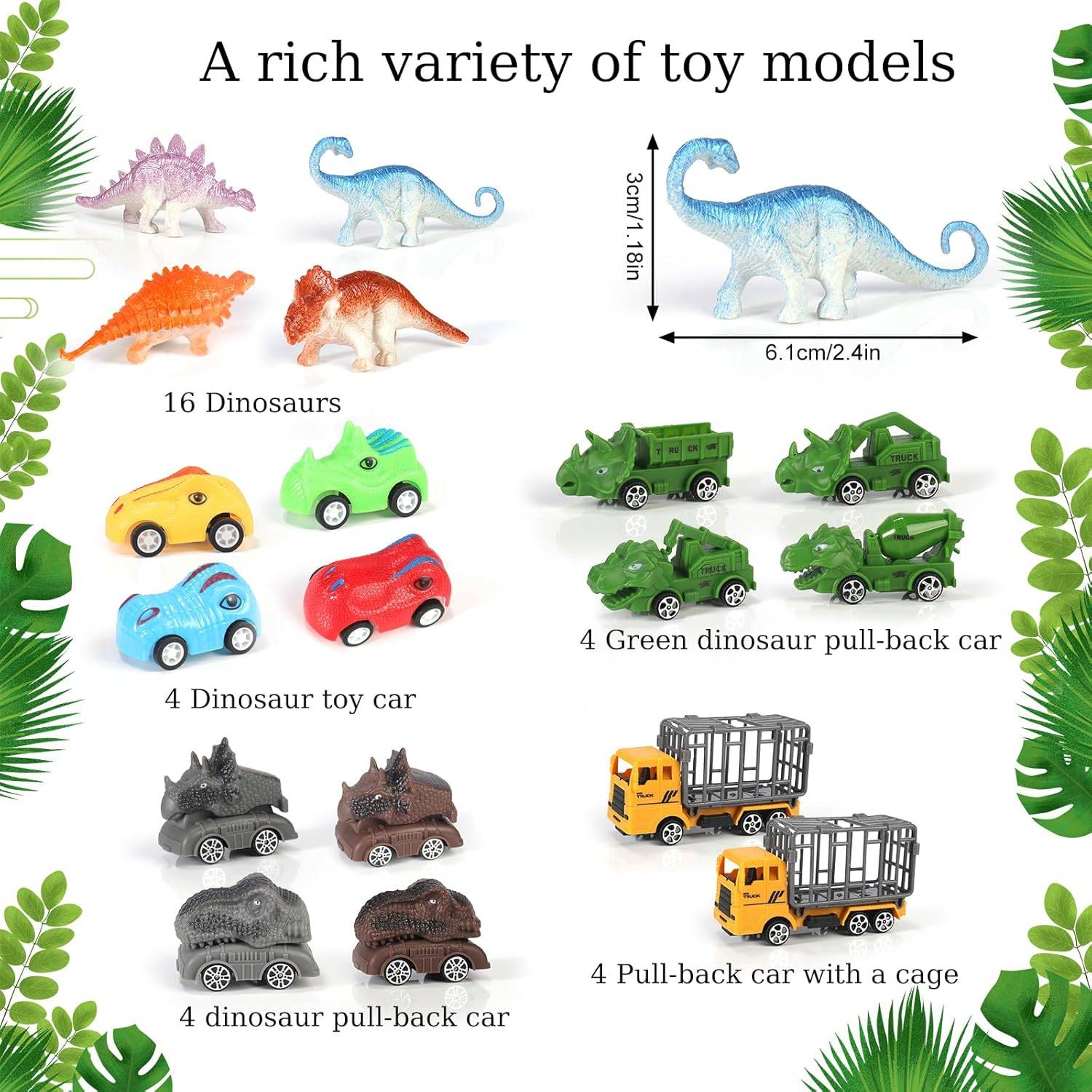 Adventskalender 2025 Weihnachten Dino Christmas Dinosaurier Auto ab 4 Jahren