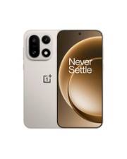 Ein Smartphone mit einem Gold- und Beige-Farbschema zeigt den Text „Never Settle