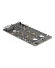 Delock SFF-8654 8i> 2x M.2 Key M NVMe SSD Konverter Converter