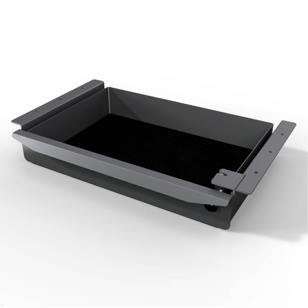 TecLines TUS018 ausziehbare Unterbau Schublade, abschließbar, anthrazit