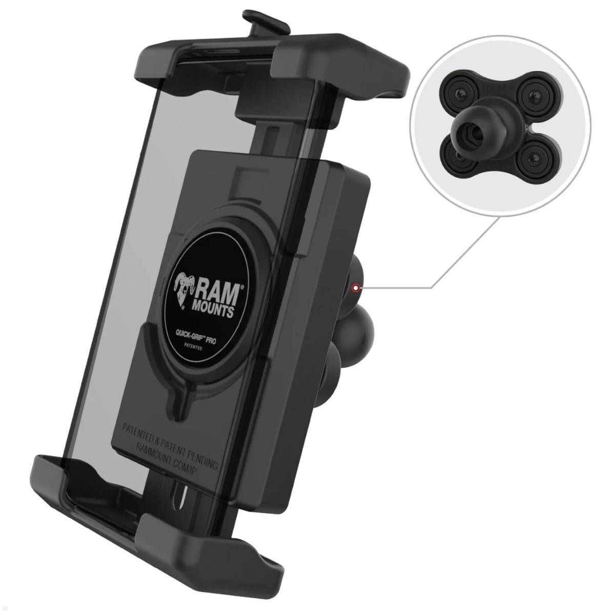 RAM Mounts Quick-Grip™ Pro XL Universal Smartphone-Halteschale 5,8-6,8'', Vibra...