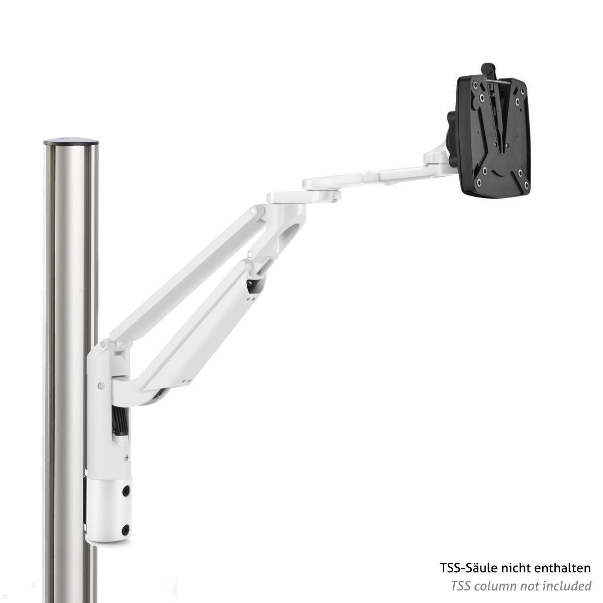 Novus Clu Plus Monitorhalterung für TSS-Säule bis 40 Zoll, weiß (991+0111+000)