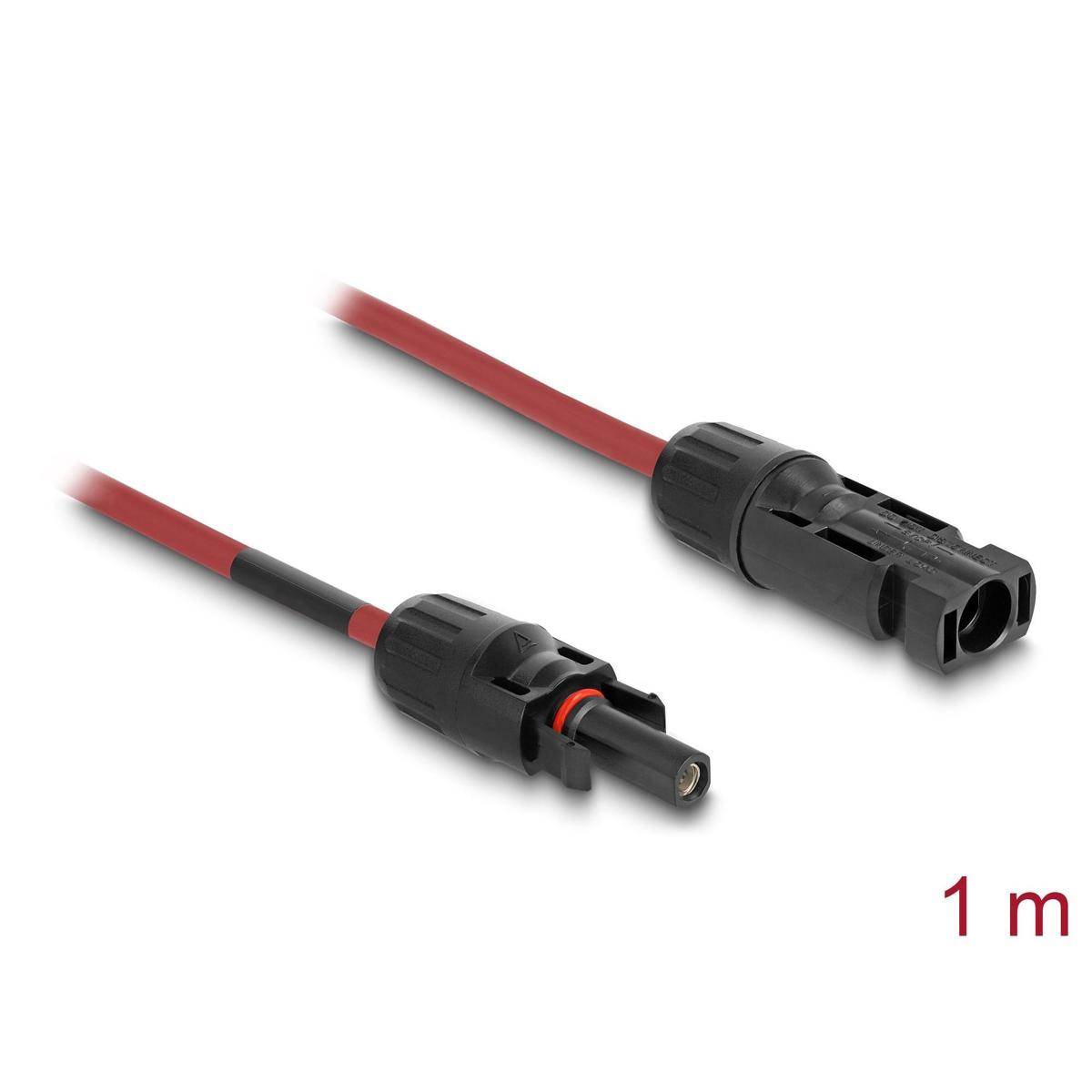 Delock DL4 Solar Kabel 4 mm Stecker zu Buchse 1 m rot