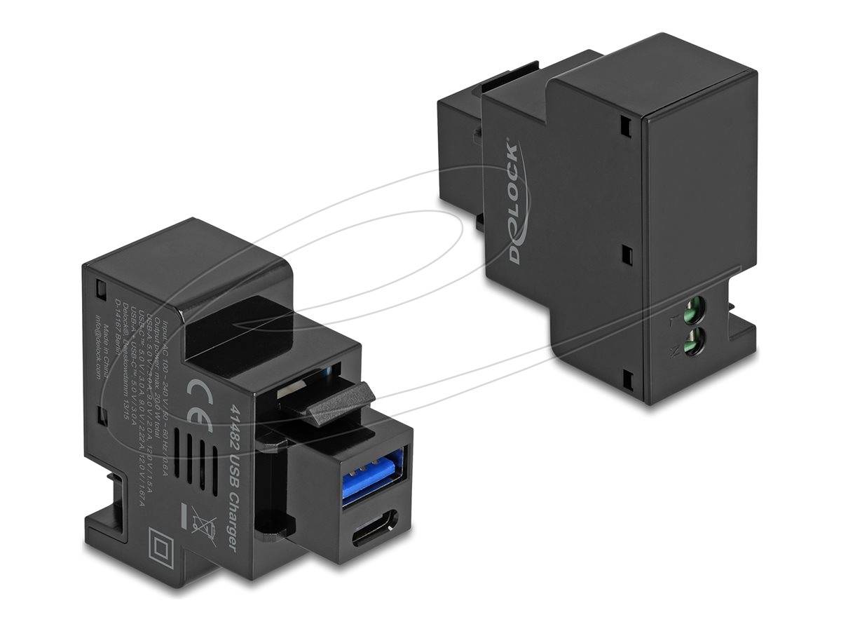 Delock Snap-in-Modul (Keystone) - PD 20 WUSB - USB Typ-C - 1 USB-Anschluss - 1