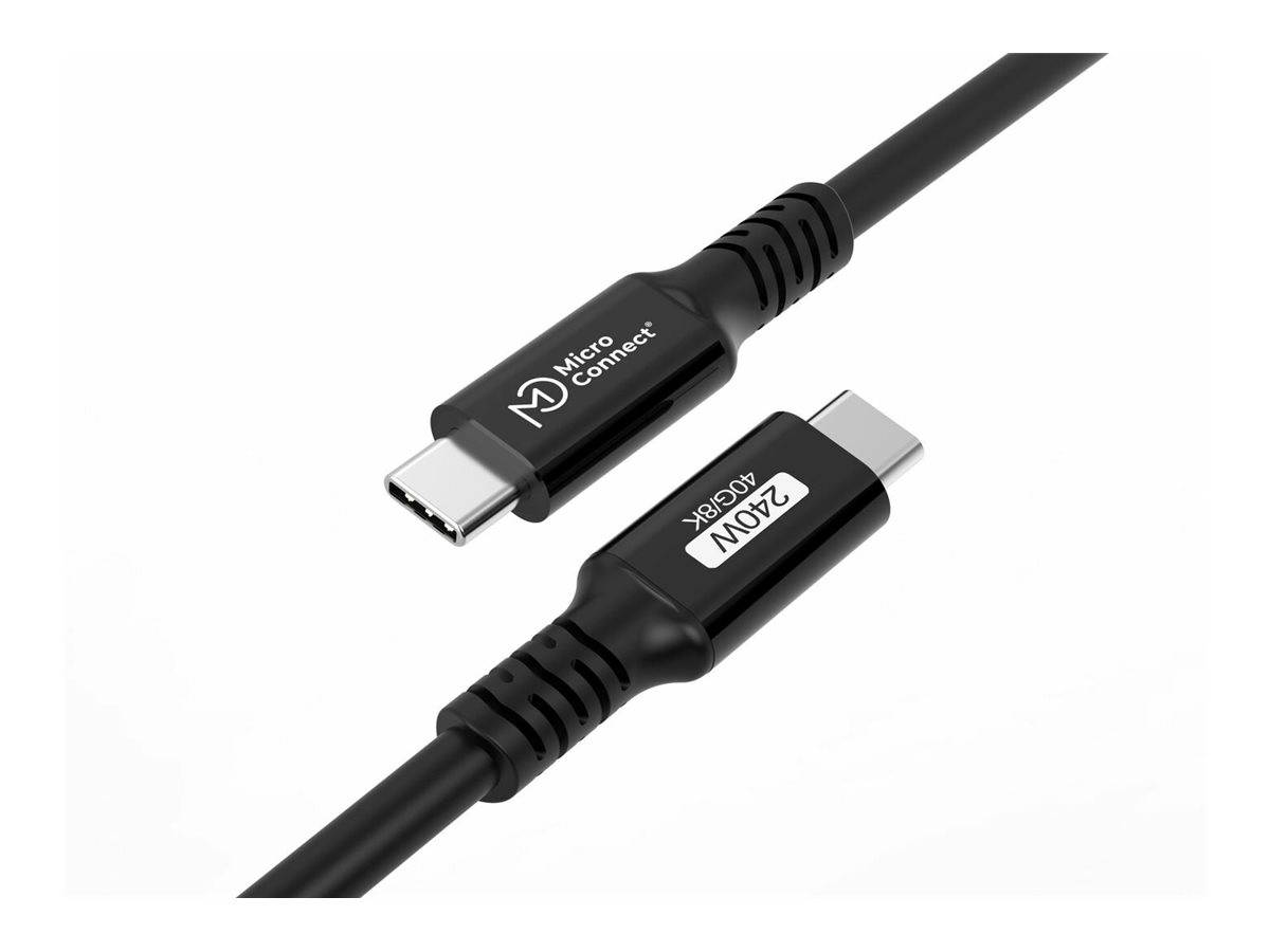 MicroConnect Premium - USB-Kabel - USB-C (M)zu USB-C (M) - USB4 Gen3x2 - 48 V -