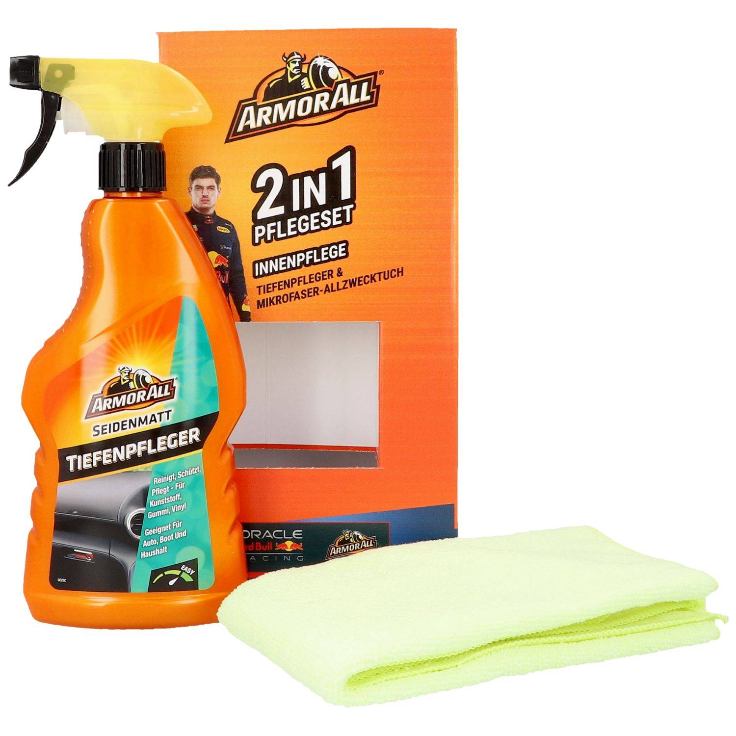 Armor All Tiefen-Pfleger 500ml + Tuch Kunststoff-Reiniger Cockpit-Pflege Armatur