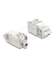 Delock Keystone Modul RJ45 Buchse zu LSA Cat.6A 45° gewinkelte geschirmt 90°