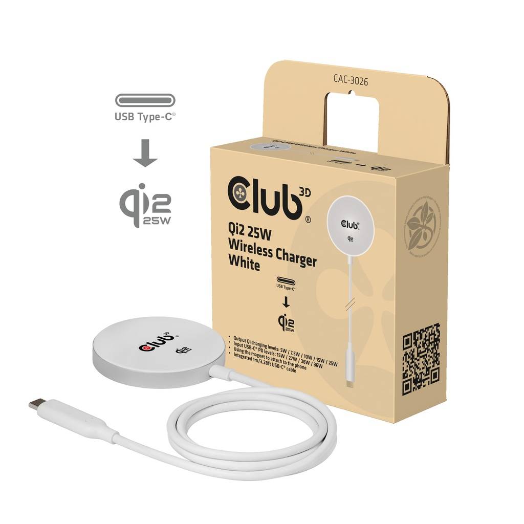 Qi2 25W Wireless Charger Weiß