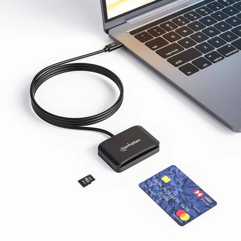 IC Intracom Manhattan - SmartCard-Leser - USB-C - Schwarz