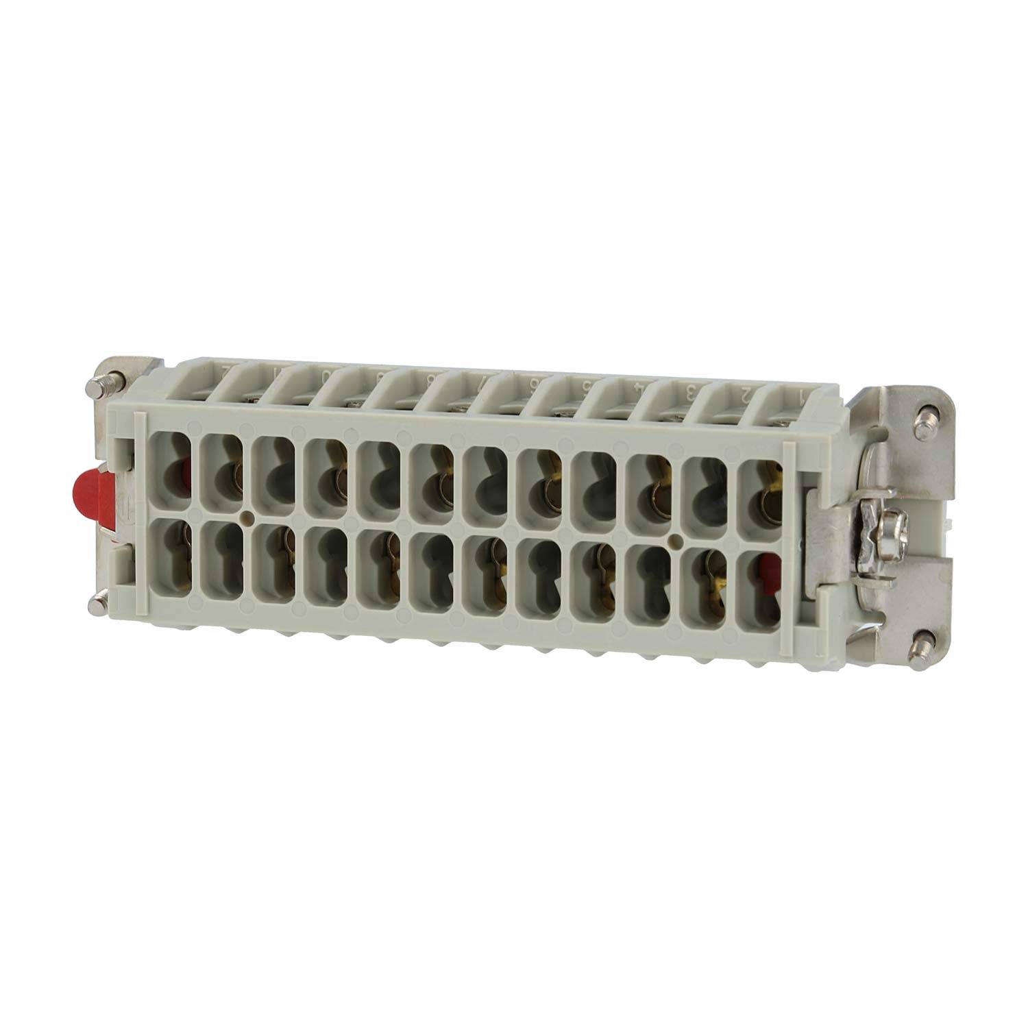 HARTING Han 10HvE mit 2 Schaltkontakte Buchseneinsatz (F) Schraubanschluss, 12-polig 10/2+PE 830V - 500V Steuerkontakt,