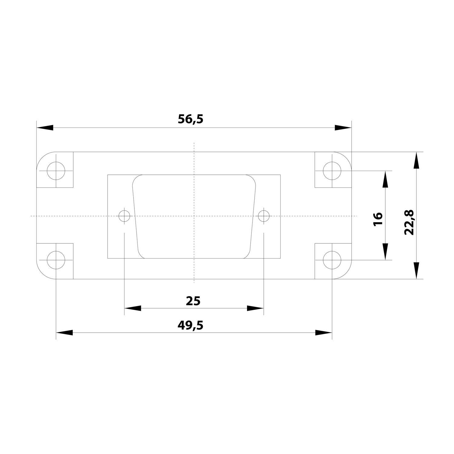 HARTING Han 10A D-Sub Adapterplatte für D-Sub 9-polig passend für 10A Gehäuse Werkstoff Kunststoff - 1 Stück