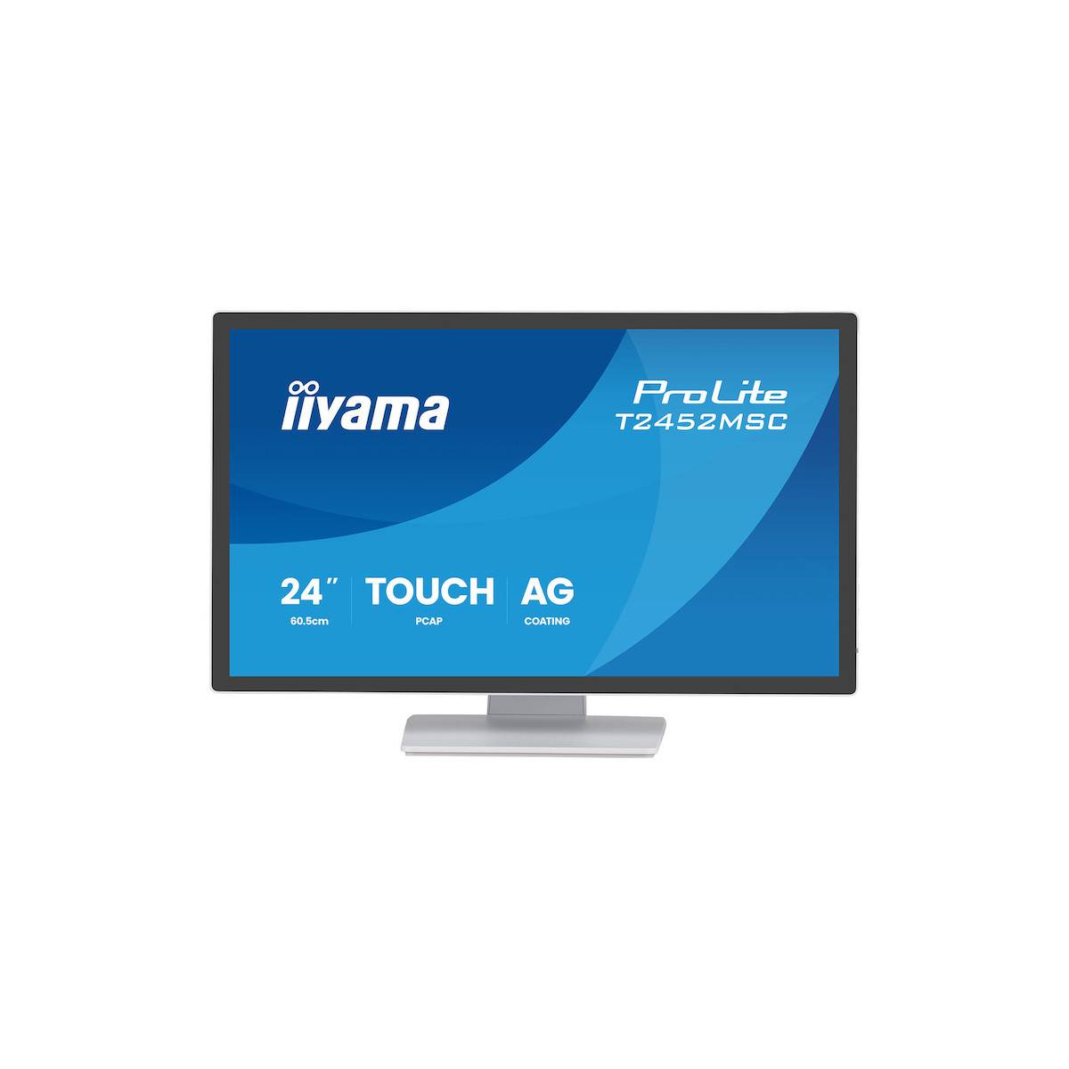 Monitor mit Text: 'iiyama ProLite T2452MSC, 24
