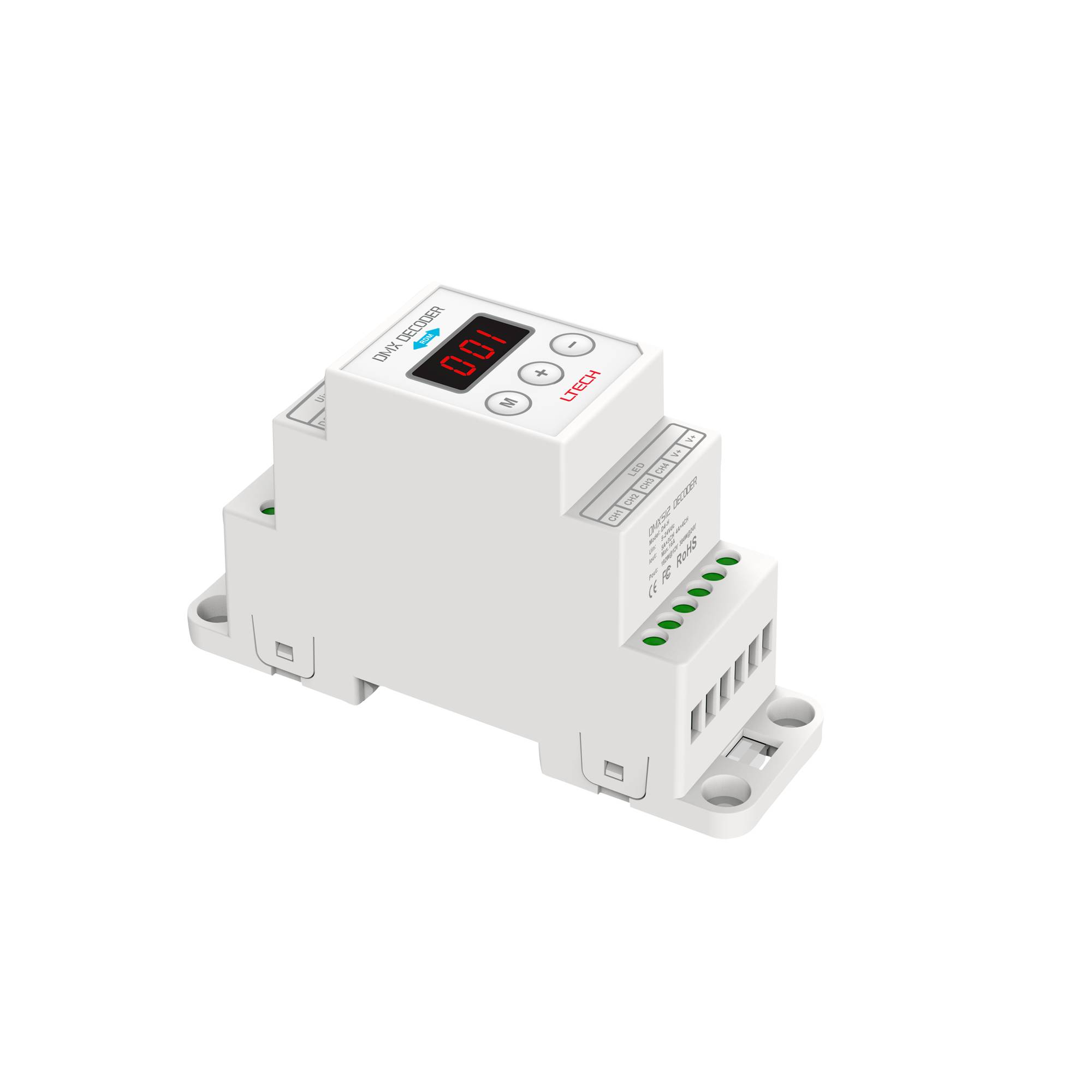 Ein digitales Energiemessgerät mit einem kleinen Display, das '225' anzeigt, und mehreren Anschlussklemmen an der Seite, das zur Stromüberwachung verwendet wird.