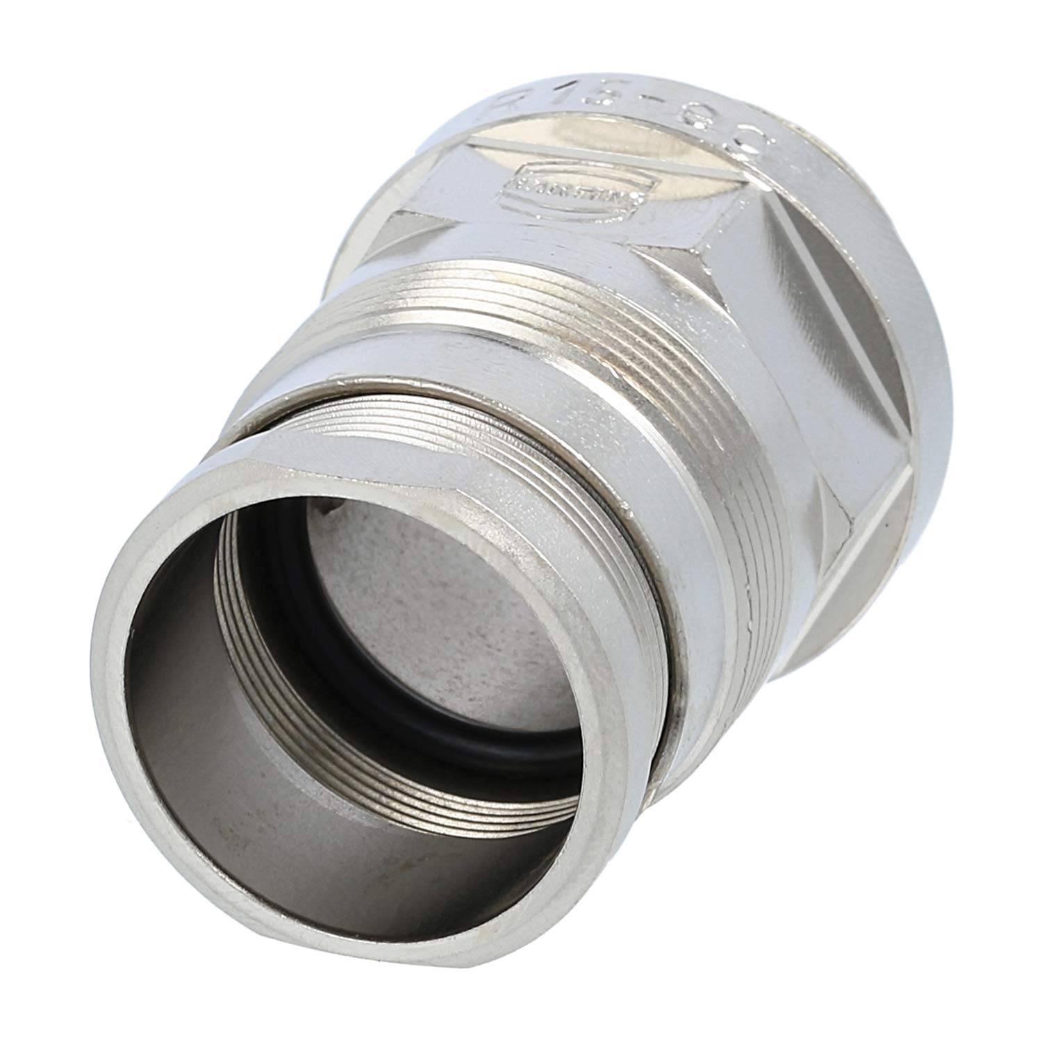 HARTING R15 Gerätesteckverbinder gerade Stift / Buchse Vorderwand Farbe silber - 1 Stück