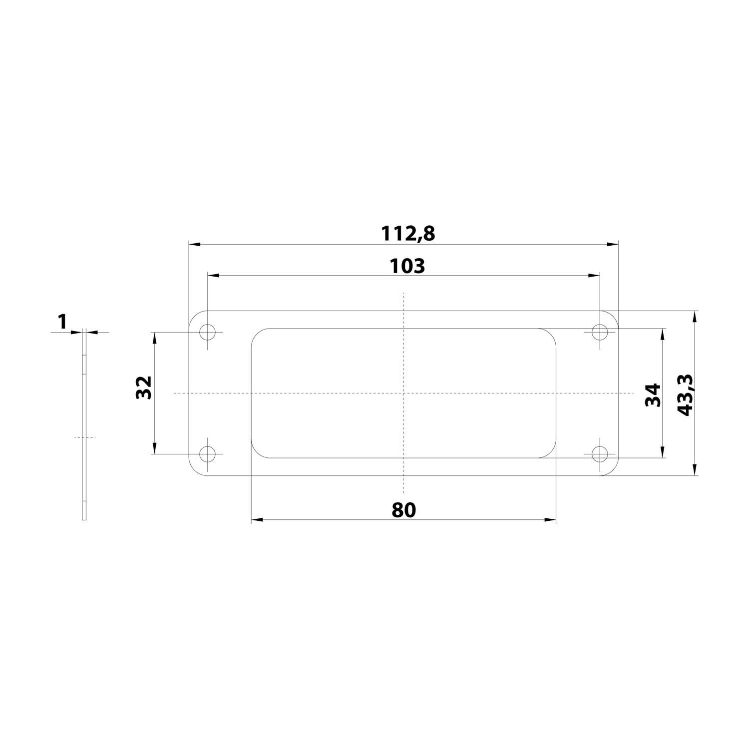 HARTING Han 16B Flanschgummidichtung ohne Haltekontur passend für Anbaugehäuse Dichtung Nitril-Butadien-Kautschuk (NBR)